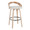 Grotto 30" Fixed-Height Barstool with Swivel in Whitewashed Wood and Oat Fabric with Round Black Metal Footrest- Set of 2 — product view