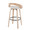 Grotto 30" Fixed-Height Barstool with Swivel in Whitewashed Wood and Oat Fabric with Round Black Metal Footrest- Set of 2 — rear three-quarter view