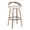 Grotto bar stool in Light Grey Wood, Black Metal, White PU, product view, featuring swivel and wood frame