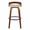 Grotto bar stool in Walnut Wood, Black Metal, Cream PU, back view, featuring swivel and wood frame
