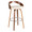 Grotto Mid-Century Modern Barstool in Walnut and Cream Faux Leather- Set of 2 — product view