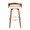 Grotto Mid-Century Modern Barstool in Walnut and Cream Faux Leather- Set of 2 — back view
