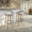 Grotto bar stool in Whitewashed Wood, Oatmeal Noise Fabric, Black Metal, featuring swivel and wood frame