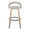Grotto bar stool in Whitewashed Wood, Oatmeal Noise Fabric, Black Metal, front view, featuring swivel and wood frame
