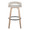 Grotto Upholstered 30" Contemporary Fixed-Height Barstool with Swivel in Whitewashed Wood and Oatmeal Noise Fabric with Round Black Metal Footrest- Set of 2 — back view