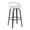 Grotto bar stool in Walnut Glazed Wood, White PU, Black Metal, product view, featuring swivel and wood frame