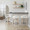 Grotto bar stool in Whitewashed Wood, White PU, Black Metal, close-up detail, featuring swivel and wood frame