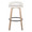 Grotto bar stool in Whitewashed Wood, White PU, Black Metal, back view, featuring swivel and wood frame
