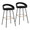 Grotto bar stool in Black Metal, Black Velvet, Gold Metal, coordinated set view, featuring swivel and metal footrest