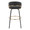 Jie bar stool in Black Metal, Gold Metal, Black PU, back view, featuring metal footrest