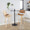 Lombardi 30" Contemporary Fixed-Height Barstool with Swivel in Natural Wood and Camel Faux Leather with Round Chrome Metal Footrest- Set of 2 — lifestyle photo 4
