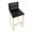Mara Contemporary Barstool in Gold Steel and Black Faux Leather- Set of 2 — lifestyle photo 1