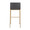 Mara Contemporary Barstool in Gold Steel and Grey Faux Leather- Set of 2 — back view