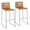 Mara Contemporary Barstool in Stainless Steel and Camel Faux Leather- Set of 2 — pair view