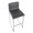 Mara Contemporary Barstool in Stainless Steel and Grey Faux Leather- Set of 2 — lifestyle photo 1