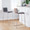 Mason Mara 30" Contemporary Fixed-Height Barstool in Stainless Steel, Walnut Wood and Grey Faux Leather- Set of 2 — lifestyle photo 2