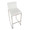 Mason Mara 30" Contemporary Fixed-Height Barstool in Stainless Steel, Walnut Wood and White Faux Leather- Set of 2 — lifestyle photo 1