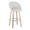 Matisse High Back 30" Contemporary Fixed-Height Barstool with Swivel in Whitewashed Wood and Cream Fabric with Round Chrome Metal Footrest- Set of 2 — product view