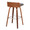Maya bar stool in Chrome Metal, Walnut Wood, Charcoal Fabric, back and side view, featuring swivel and wood frame