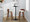 Maya bar stool in Black Metal, Walnut Wood, Charcoal Fabric, featuring swivel and wood frame