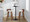 Maya 30" Mid-Century Modern Fixed-Height Barstool with Swivel in Walnut Wood and Charcoal Fabric with Square Black Metal Footrest- Set of 2 — lifestyle photo 1