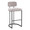 Demi bar stool in Black Metal, Light Grey Fabric, product view, featuring metal design and fabric design
