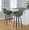 Mustang 30" Contemporary Fixed-Height Barstool with Swivel in Walnut Glazed Wood and Green Fabric with Round Black Metal Footrest- Set of 2 — lifestyle photo 1