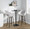 Mustang bar stool in Walnut Glazed Wood, Grey Fabric, Black Metal, featuring swivel and wood frame