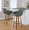 Mustang 30" Contemporary Fixed-Height Barstool with Swivel in Walnut Wood and Green Fabric with Round Black Metal Footrest- Set of 2 — lifestyle photo 1