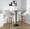 Mustang 30" Contemporary Fixed-Height Barstool with Swivel in Walnut Wood and Grey Fabric with Round Black Metal Footrest- Set of 2 — lifestyle photo 3