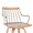 Preston bar stool in Whitewashed Wood, Antique Copper Metal, close-up detail, featuring swivel and wood frame