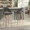 Renee Upholstered 30" Contemporary Fixed-Height Barstool with Swivel in Whitewashed Wood and Dark Grey Fabric with Round Chrome Metal Footrest- Set of 2 — lifestyle photo 1