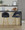 Renee Upholstered 30" Contemporary Fixed-Height Barstool in Gold Metal and Black Faux Leather with Square Footrest- Set of 2 — lifestyle photo 1