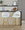 Renee Upholstered 30" Contemporary Fixed-Height Barstool in Gold Metal and White Faux Leather with Square Footrest- Set of 2 — lifestyle photo 1