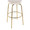 Rhonda 30" Modern/Glam Fixed-Height Barstool with Swivel in Gold Metal and Cream Velvet- Set of 2 — detail view (photo 2)