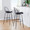 Riley bar stool in Black Metal, Black Wood, Black PU, featuring swivel and upholstered seat