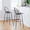 Riley bar stool in Black Metal, Black Wood, Black PU, featuring swivel and upholstered seat