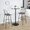 Riley bar stool in Black Metal, Bronze Metal, Dark Walnut Wood, Brown PU, featuring swivel and upholstered seat