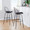 Riley bar stool in Black Metal, Bronze Metal, Dark Walnut Wood, Brown PU, featuring swivel and upholstered seat