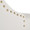 Studded Marcel 30" Contemporary Fixed-Height Barstool with Swivel in Black Metal and White Faux Leather with Gold Nailhead Trim and Round Gold Metal Footrest- Set of 2 — detail view