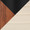 Curvo bar stool in Walnut Wood, Black Metal, Cream PU, upholstery or finish swatch
