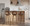 Trilogy 30" Mid-Century Modern Fixed Height Barstool with Swivel in Walnut and Brown Faux Leather- Set of 2 — lifestyle photo 5