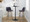 Toriano 30" Contemporary Fixed-Height Barstool with Swivel in Light Grey Wood and Blue Fabric with Round Black Metal Footrest- Set of 2 — lifestyle photo 3