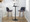 Toriano 30" Contemporary Fixed-Height Barstool with Swivel in Light Grey Wood and Blue Fabric with Round Black Metal Footrest- Set of 2 — lifestyle photo 4