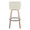 Tintori bar stool in Whitewashed Wood, Cream Fabric, Black Metal, back view, featuring swivel and wood frame