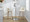 Tintori bar stool in Whitewashed Wood, Cream Noise Fabric, Chrome Metal, featuring swivel and wood frame