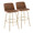 Tintori bar stool in Camel PU, Gold Metal, coordinated set view, featuring swivel