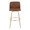 Tintori bar stool in Camel PU, Gold Metal, front view, featuring swivel