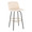 Toriano 30" Contemporary Fixed-Height Barstool with Swivel in Cream Faux Leather and Black Metal with Round Gold Footrest- Set of 2 — product view