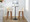 Toriano 30" Mid-Century Modern Fixed-Height Barstool with Swivel in Walnut Wood and Cream Faux Leather with Round Chrome Metal Footrest- Set of 2 — lifestyle photo 4